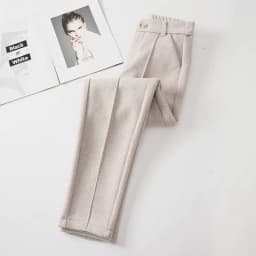 2025 New Fashion Autumn Women Woolen Pants Casual Lady High Waist Harem pants Female Winter Loose Thick Warm Trousers Women