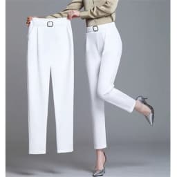 White Pants Women Elastic High-waisted Haren Pants Fashion Wild Professional Suit Pants Office Ladies Trousers Black Khaki Pants