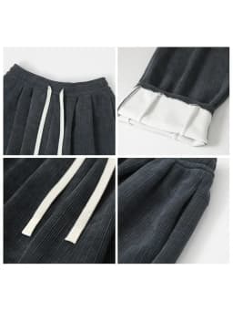 CHIC VEN Women Pant Loose Retro High Waisted Casual Wide Leg Pants Solid Plush Thick Warm Female Trousers Spring Autumn 2024