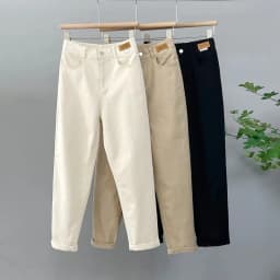 2026New Korean High Waist Denim pants Women's Autumn Casual Loose Khaki Harun pants Female Trousers Ladies