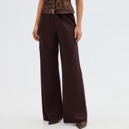 Satin Silk Wide Leg Pants for Women High Waist Baggy Pants Y2K Elegant Lady Party Long Trousers Female Going Out Buttoms
