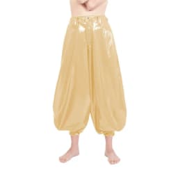 Punk High Waist PVC Harem Pants, Shiny Leather, Club Party Lantern Pants, Streetwear, Classic Tobi Pants, Dance Bloomers, 7XL