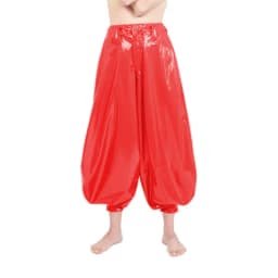 Punk High Waist PVC Harem Pants, Shiny Leather, Club Party Lantern Pants, Streetwear, Classic Tobi Pants, Dance Bloomers, 7XL