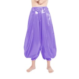 Punk High Waist PVC Harem Pants, Shiny Leather, Club Party Lantern Pants, Streetwear, Classic Tobi Pants, Dance Bloomers, 7XL