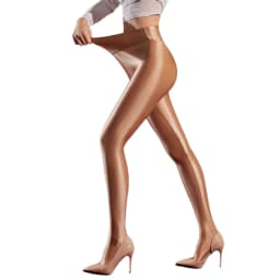 Sexy Women Open Crotch Package Hip Pencil Pants Elastic Oil Glossy Shiny Slim Yoga Shaping Wear Sexy Maid Tights Legging
