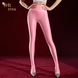 Sexy Women Open Crotch Package Hip Pencil Pants Elastic Oil Glossy Shiny Slim Yoga Shaping Wear Sexy Maid Tights Legging