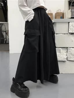 Jmprs Plus Size Women Wide Leg Pants Y2K Streetwear Loose Cargo Pants 90S Gothic Harajuku Oversize Female Trousers 6XL