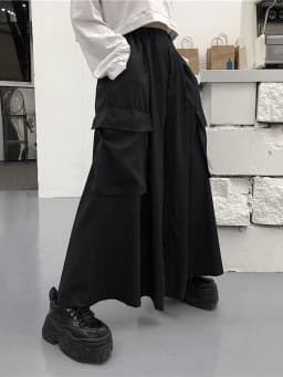 Jmprs Plus Size Women Wide Leg Pants Y2K Streetwear Loose Cargo Pants 90S Gothic Harajuku Oversize Female Trousers 6XL