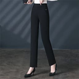 2026 New Women's Black Stretch Suit Pants, Fashion Purple Slim Trousers Green Brown Pantalones 27-34
