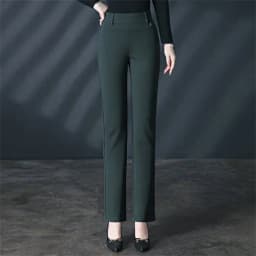 2026 New Women's Black Stretch Suit Pants, Fashion Purple Slim Trousers Green Brown Pantalones 27-34