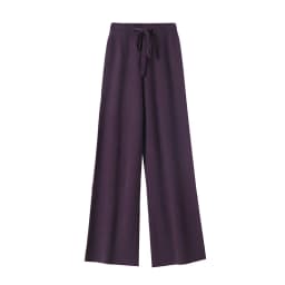 CHICUU Women Cashmere Pants Autumn Winter Wide Leg Pants Full Length 100% Merino Wool Knitwear Basic Simple Trousers Korean