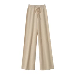 CHICUU Women Cashmere Pants Autumn Winter Wide Leg Pants Full Length 100% Merino Wool Knitwear Basic Simple Trousers Korean