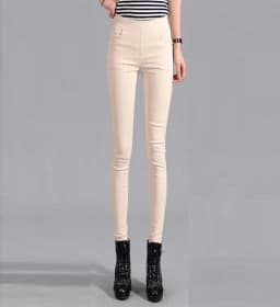 Woman Stretch Color Pants Girl High Stretchy Spring Pencil Trousers Straight Comfort Japan Good Stretch Skinny Fit