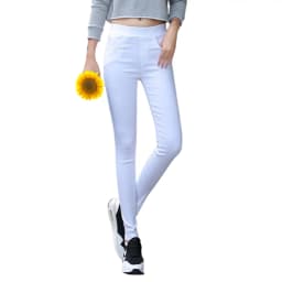 Woman Stretch Color Pants Girl High Stretchy Spring Pencil Trousers Straight Comfort Japan Good Stretch Skinny Fit