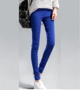 Woman Stretch Color Pants Girl High Stretchy Spring Pencil Trousers Straight Comfort Japan Good Stretch Skinny Fit