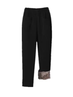 Thickened Corduroy Mom Pants Autumn Winter High Waist Straight Leg Casual Trousers for Middle-Aged Women Harlan Loose Fit