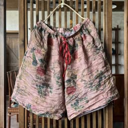 Johnature Women Vintage Ramie Wide Leg Shorts Pants Elastic Waist Print Floral Elastic Waist Shorts 2025 Summer New Belt Shorts