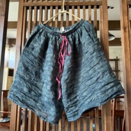 Johnature Women Vintage Ramie Wide Leg Shorts Pants Elastic Waist Print Floral Elastic Waist Shorts 2025 Summer New Belt Shorts