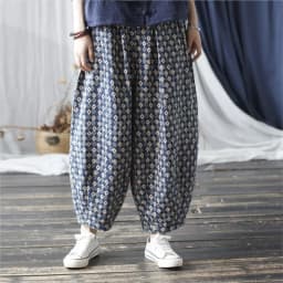 Johnature Niche Loose Retro Chinese Style Vintage Bloomers 2025 Woman Winter New Fashion Personality Vintage Print Casual Pants
