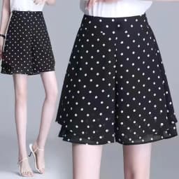 High Waist Wide Leg Pants Women's Chiffon Loose Thin Drapey Casual Shorts Skirt Korean Style Commute Asymmetric Summer 2024