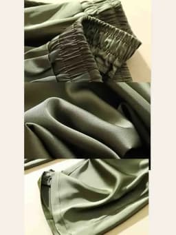 Ice Silk Wide-leg Pants Woman Summer 2026 Elastic Waist Satin Straight Trousers Solid Casual LOOSE Acetate Women's Pants