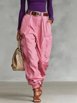 Pantalones De Mujer New High Waist Pocket Solid Color Overalls Women's Summer New Loose Casual Vacation Outdoor Sports Overalls