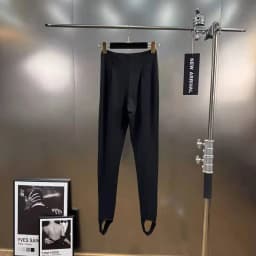 KUCLUT 2025 Autumn Winter New High Waist Slim Fit Long Zipper Design High-end Feel Leggings For Women Black Trousers 1A1434