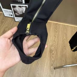 KUCLUT 2025 Autumn Winter New High Waist Slim Fit Long Zipper Design High-end Feel Leggings For Women Black Trousers 1A1434