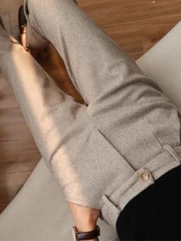 High Waist Slimming Straight Leg Woolen Trousers for Women Autumn Winter Fashion Casual Long Pants Harlan Cigarette Suit Pants
