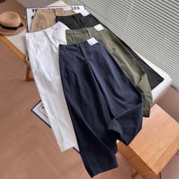 High Waist Straight Leg Cotton Comfortable Women's Casual Pants New Autumn Style Scythe Design Fashionable Ladies Trousers