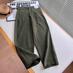 High Waist Straight Leg Cotton Comfortable Women's Casual Pants New Autumn Style Scythe Design Fashionable Ladies Trousers