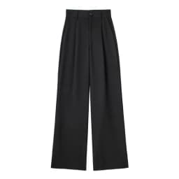 KADUWAKI Women's Fashion High Waist Striped Straight Leg Pants Vintage Zipper Loose Solid Color Pants Office Casual Women's Pant