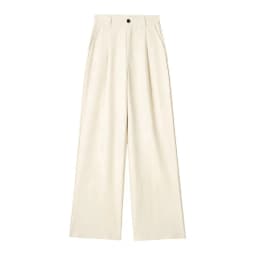 KADUWAKI Women's Fashion High Waist Striped Straight Leg Pants Vintage Zipper Loose Solid Color Pants Office Casual Women's Pant