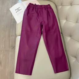 Women Pants Real Leather Pants Women Leather Tousers High Waist Harem Pants 2025 New Elastic Waist Streetwear Pants