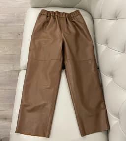 Women Pants Real Leather Pants Women Leather Tousers High Waist Harem Pants 2025 New Elastic Waist Streetwear Pants