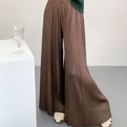 Miyake Pleated Wide-Leg Pants 2026 New Straight-Leg Pleated High-Waisted Drapey Casual Wide-Leg Trousers Women Lightweight Pants