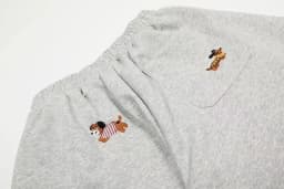 Unisex Men Women Western Style Straight Leg Trousers Cute Dog Embroidery Loose Wide Leg Soft Breathable Spring Autumn Daily Hip