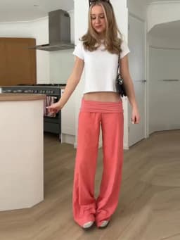 Elastic Waist Wide-leg Long Pants Women's Loose Stretch Fabric Trousers 2026 New Ladies Summer Casual Daily Street Outfit