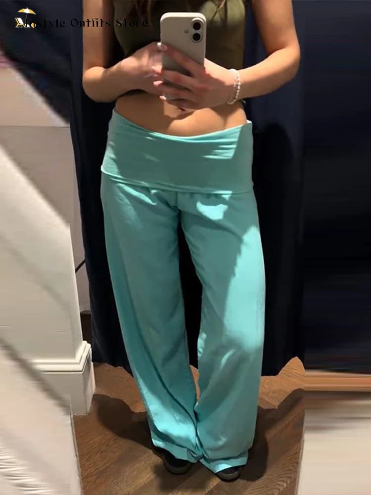Elastic Waist Wide-leg Long Pants Women's Loose Stretch Fabric Trousers 2026 New Ladies Summer Casual Daily Street Outfit
