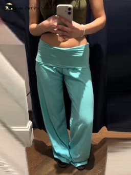 Elastic Waist Wide-leg Long Pants Women's Loose Stretch Fabric Trousers 2026 New Ladies Summer Casual Daily Street Outfit