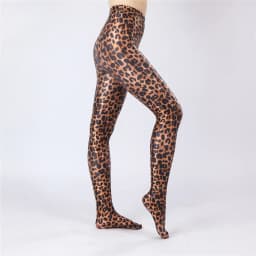Sexy Women Oil Gloosy Shiny Pencil Pant Leopard Full Leggings Stain Smooth Elastic Sexy Yoga Pants Candy Color Plus Size