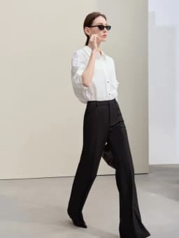 Amii Women's Pants 2026 Autumn New Commuter Versatile Toothpick Pleated Flared Trousers Solid Color Casual Women Pants 12621050
