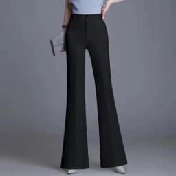 Classic Slim White Flare Pants For Women 2025 Summer Thin Bell Bottom Pantalones High Waist Office Lady Suit Trousers Black 5XL