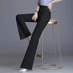 Classic Slim White Flare Pants For Women 2025 Summer Thin Bell Bottom Pantalones High Waist Office Lady Suit Trousers Black 5XL