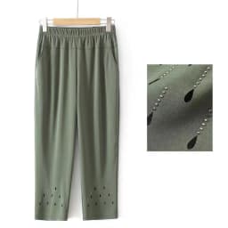 2026 New Women Summer Pants Elastic High Waist Casual Pants Middle aged Mom Pants Large Size Ice Silk Straight Pants Female 8XL