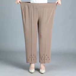 2026 New Women Summer Pants Elastic High Waist Casual Pants Middle aged Mom Pants Large Size Ice Silk Straight Pants Female 8XL