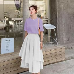 Korean Style High Waist Wide Leg Nine-Piece Loose Student Casual Pants Dark Style Spring Autumn Retro Long Skirt Commute Wind
