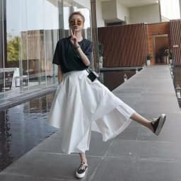 Korean Style High Waist Wide Leg Nine-Piece Loose Student Casual Pants Dark Style Spring Autumn Retro Long Skirt Commute Wind