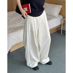 2025 Women Spring Fashion Big Wide Leg Pants High Waist Pleated Design Fashion Clothes Pants Female Trousers