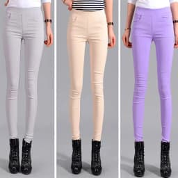 High Elastic Pants Womens  Pencil Push Up Butt Lifting Straight Comfort Korean Style XL Good Stretchy Trouses